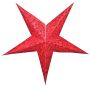 Stella di carta - Stella di Natale - Stella a 5 punte - fantasia rossa - 60 cm