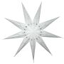 Papierstern - Weihnachtsstern - Stern 9zackig weiß gemustert - 60 cm