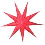 Paper star - Christmas star - 9-pointed star - red patterned - 60 cm