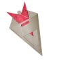 Paper star - Christmas star - 9-pointed star - red patterned - 60 cm