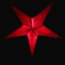 Paper star - Christmas star - 5-pointed star  - red patterned - 40 cm