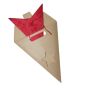 Estrella de papel - Estrella de Navidad - Estrella de 5 puntas  - estampada roja - 40 cm