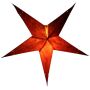 Estrella de papel - Estrella de Navidad - Estrella de 5 puntas - estampada naranja - 40 cm
