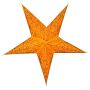 Estrella de papel - Estrella de Navidad - Estrella de 5 puntas - estampada naranja-rojo-negro - 40 cm