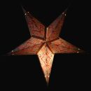 Estrella de papel - Estrella de Navidad - Estrella de 5 puntas - estampada blanco-azul-rojo - 40 cm