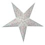 Paper star - Christmas star - 5-pointed star - white-blue-red patterned - 40 cm