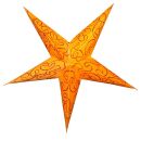 Paper star - Christmas star - 5-pointed star - orange-red...
