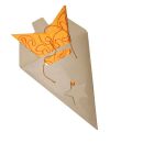 Papierstern - Weihnachtsstern - Stern 5zackig orange-rot gemustert - 40 cm
