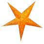 Estrella de papel - Estrella de Navidad - Estrella de 5 puntas - estampada naranja-rojo - 40 cm