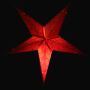 Papierstern - Weihnachtsstern - Stern 5zackig orange-rot gemustert - 40 cm