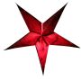 Papierstern - Weihnachtsstern - Stern 5zackig rot und gold gemustert - 40 cm