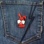 Pin - Bunny - red - Badge