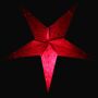 Papierstern - Weihnachtsstern - Stern 5zackig rot gemustert 02 - 40 cm