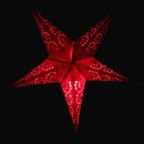 Estrella de papel - Estrella de Navidad - Estrella 5 puntas - estampado rojo 03 - 40 cm