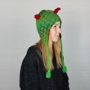 Woolen hat - Bird green-red - animal hat