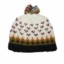 Berretto di lana con pompon - cappello caldo fatto a maglia - cappello con pon pon - verde-giallo-bianco-rosso