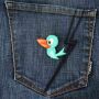 Pin - Bird - turquoise - Badge
