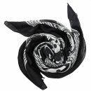Pañuelo de algodón - Yin y yang blanco-negro - Pañuelo cuadrado para el cuello