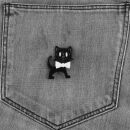 Anstecker - Katze - schwarz-weiß - DDR Anstecknadel