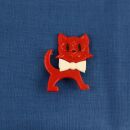 Pin - Cat - red-white - Badge