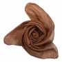 Pañuelo de algodón - marrón Lúrex plata - Pañuelo cuadrado para el cuello