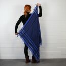 Kufiya - blue-ultramarine - black - Shemagh - Arafat scarf