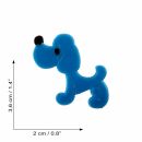Anstecker - großer Hund - blau - DDR Anstecknadel