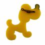 Anstecker - großer Hund - gelb - DDR Anstecknadel