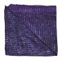 Cotton Scarf - Indian pattern 1 - purple Lurex silver - coarsely woven - squared kerchief