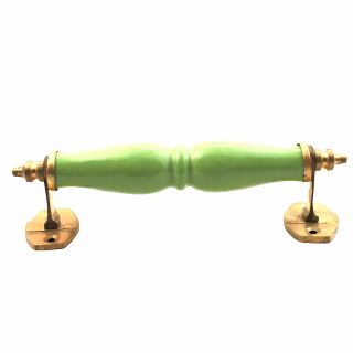 Möbelknauf aus Keramik Shabby Chic - Türknauf - lang und schmal - grün