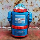 Robot giocattolo - Mr. Atomic - blu - robot di latta - giocattoli da collezione