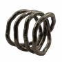 Bisutería - cadena de serpientes - plata oxidada - 8 mm