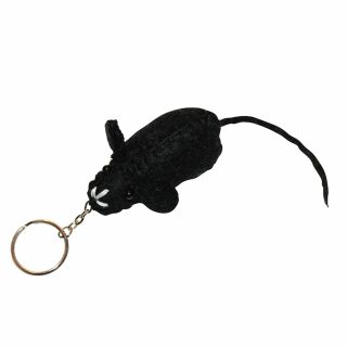 Schlüsselanhänger - Maus - schwarz