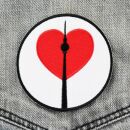 Patch - TV Tower heart - black-white-red