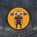 Patch - Robot - oro e arancione 8 cm - toppa