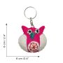 Colgante de llave - Lechuza -pink- blanco