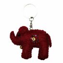 Keychain - Elephant - dark red