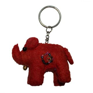 Schlüsselanhänger - Elefant - rot