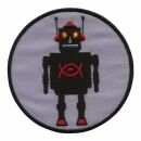 Patch - Robots - nero e grigio chiaro 8 cm - toppa