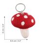 Keychain mushroom red-white felt key ring decoration pendant
