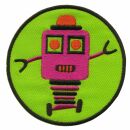 Patch - Robot - rosa e verde 8 cm - toppa