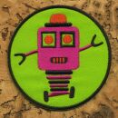 Patch - Robot - pink and green
