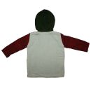 Childrens Jacket - beige-red with green hood
