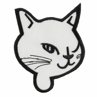Patch - Testa di gatto - bianco-nero - Patch
