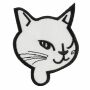 Patch - Cats Head - white-black