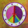 Parche - Signo de paz con estrellas - multicolor