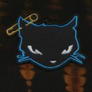 Patch - Gatto nero e blu - Gatto con spilla da balia - toppa