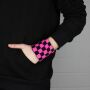 Sweatband - black-pink chequered