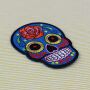 Patch - Skull Mexico with Rose - blue-orange
