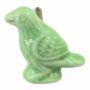 Pomello in ceramica shabby chic - Uccello - verde chiaro